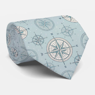 Vintage Compass Nautical Seamless Pattern (1) Tie