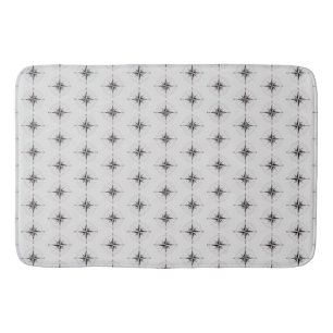 Vintage Compass Rose Bath Mat