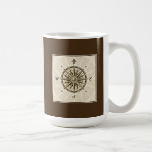 Vintage Compass Rose Coffee Mug