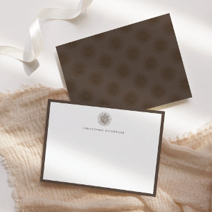 Vintage Compass Rose Personalised Brown Card