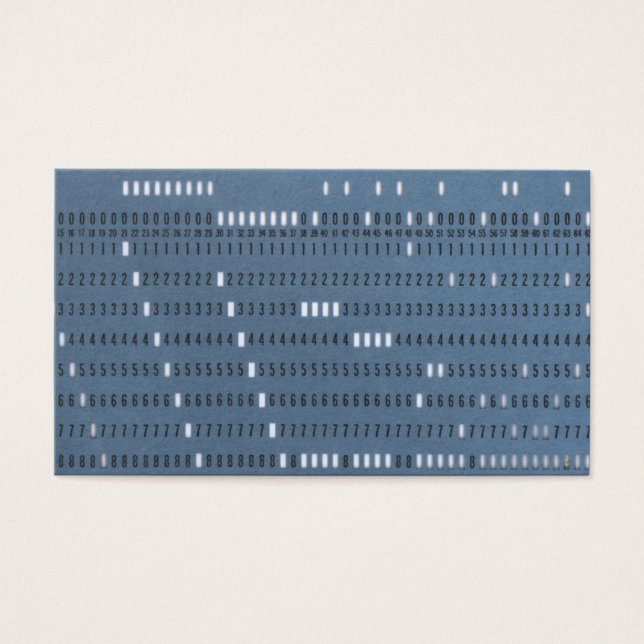 Vintage Computer Punched Card (Front)