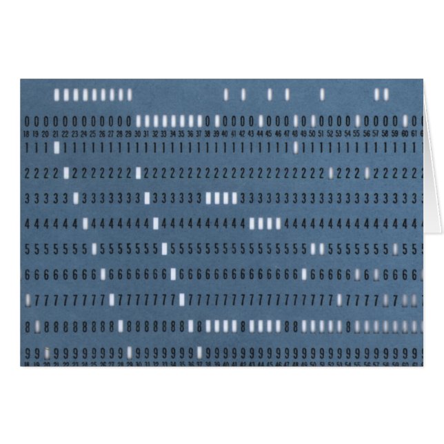 Vintage Computer Punched Card (Front Horizontal)