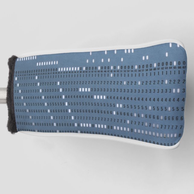 Vintage Computer Punched Card Golf Head Cover (Front)