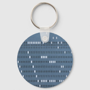 Vintage Computer Punched Card Key Ring