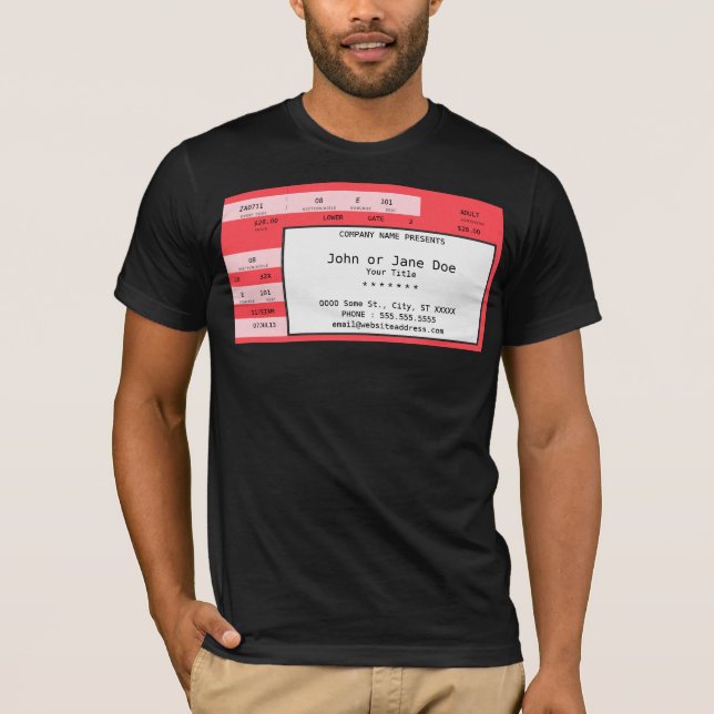 vintage concert ticket T-Shirt (Front)