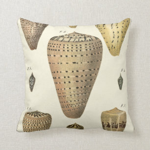 Vintage Cone Shells Cushion