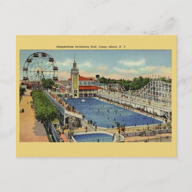 Vintage Coney Island New York Postcard (Front)