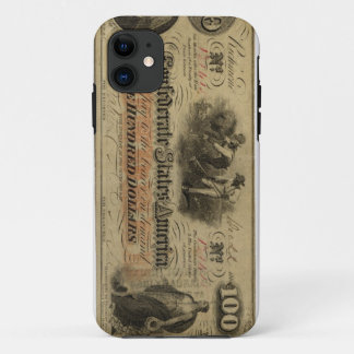 Vintage Confederate Currency iPhone case