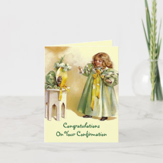 Vintage Confirmation Congratulations Sm Note Card