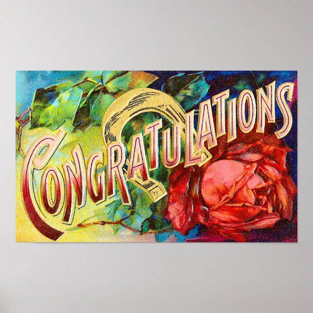 Vintage Congratulations Poster (Front)