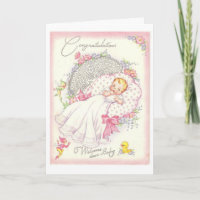 Vintage - Congratulations...Welcome Dear Baby,
