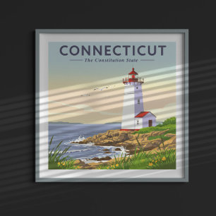 Vintage Connecticut Poster