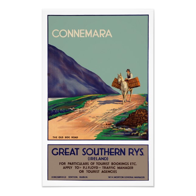 Vintage Connemara Ireland Travel Poster (Front)