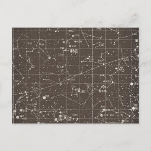 Vintage Constellation Chart Postcard