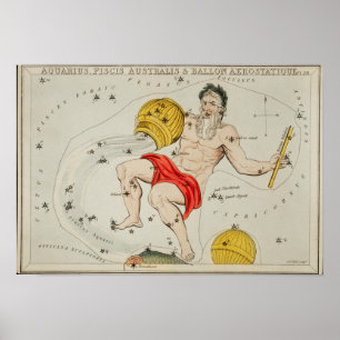 Vintage Constellation Illustration Poster