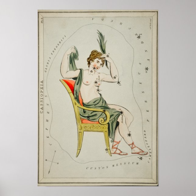 Vintage Constellation Illustration Poster (Front)