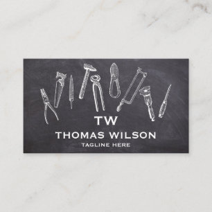 Vintage Construction Handyman Carpenter Tools Busi Business Card