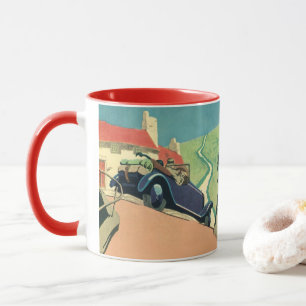 Vintage Convertible Car Road Trip in the Country Mug