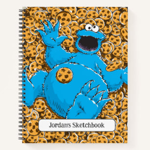 Vintage Cookie Monster and Cookies Drawing Notebook