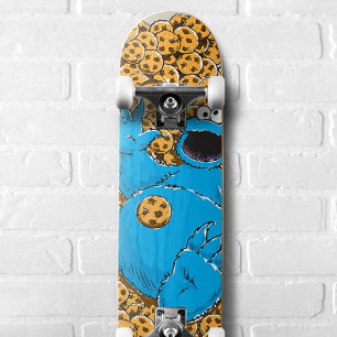 Vintage Cookie Monster and Cookies Skateboard