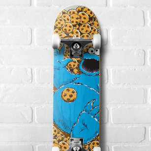 Vintage Cookie Monster and Cookies Skateboard