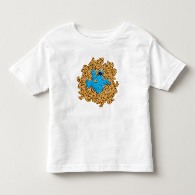 Vintage Cookie Monster and Cookies Toddler T-Shirt (Front)