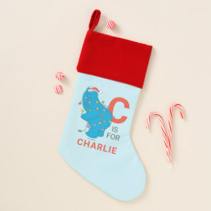 Vintage Cookie Monster   C is for Christmas Stocking