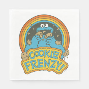 Vintage Cookie Monster Cookie Frenzy Napkin
