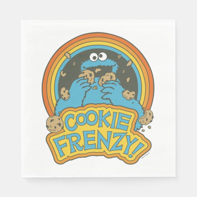 Vintage Cookie Monster | Cookie Frenzy Napkin (Front)
