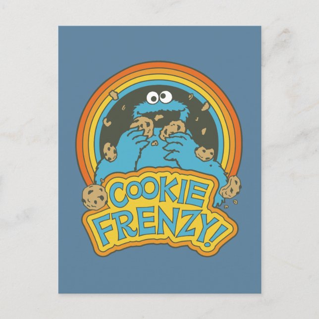 Vintage Cookie Monster | Cookie Frenzy Postcard (Front)