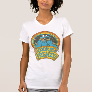 Vintage Cookie Monster   Cookie Frenzy T-Shirt