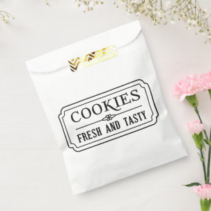 Vintage Cookies Fresh and Tasty Bakery Design Favour Bag