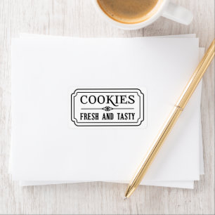 Vintage Cookies Fresh and Tasty Bakery Design Label