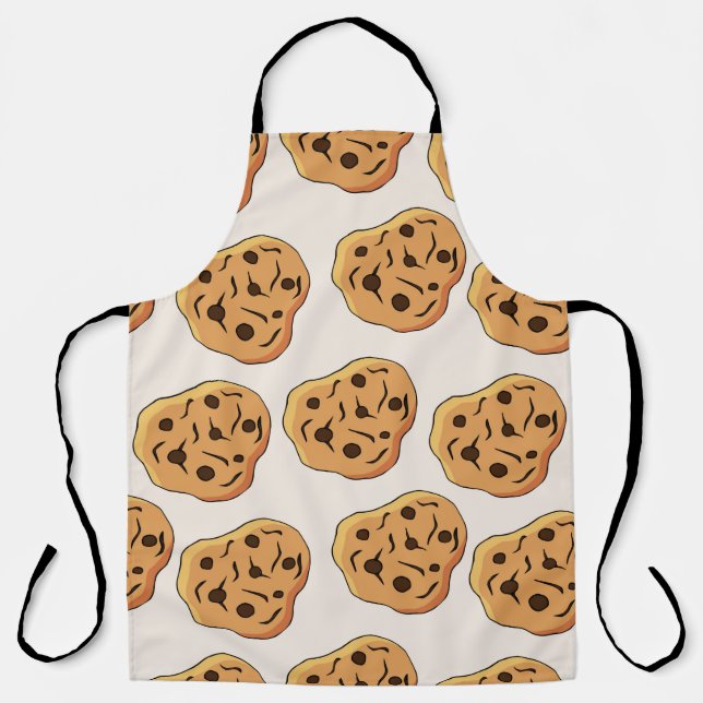 Vintage cookies seamless pattern. hand drawn illus apron (Front)