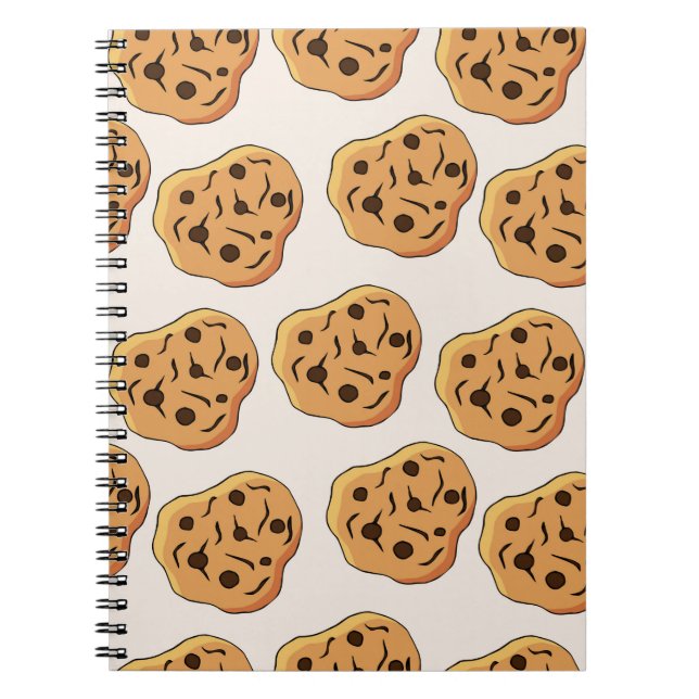 Vintage cookies seamless pattern. hand drawn illus notebook (Front)