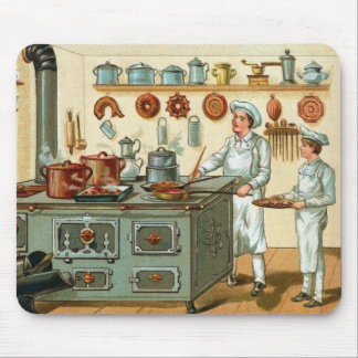 Vintage Cooks in the Kitchen Mouse Pad