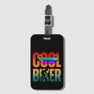 Vintage Cool Biker Luggage Tag