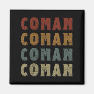 Vintage Cool Coman Name Funny Love Heart Coman Magnet
