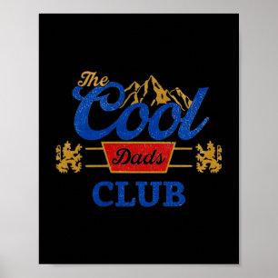 Vintage cool dads club funny dad father's day poster