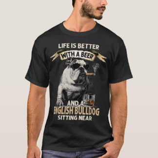 Vintage Cool Dog Dads Funny Father39S Day English T-Shirt