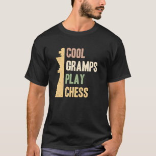 Vintage Cool Gramps Play Chess Chess Lover T-Shirt