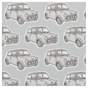 vintage cool minicar fabric