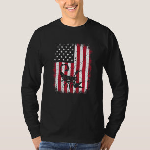 Vintage Cool Scorpion Animal Retro Usa American Fl T-Shirt