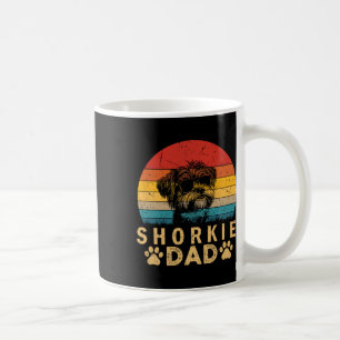Vintage Cool Shorkie Dad Dog Lovers Paw Print Fath Coffee Mug