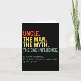 Vintage Cool Uncles Club Mens Boys Fathers Day Fun Card