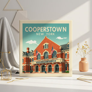Vintage Cooperstown New York Ceramic Tile