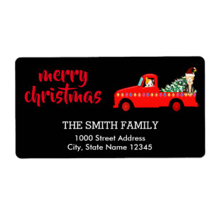 Vintage Coordinating Christmas Address