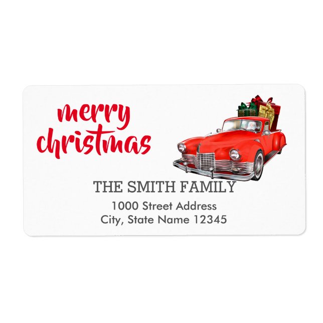 Vintage Coordinating Christmas Address (Front)