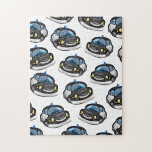 vintage Cop Car Jigsaw Puzzle