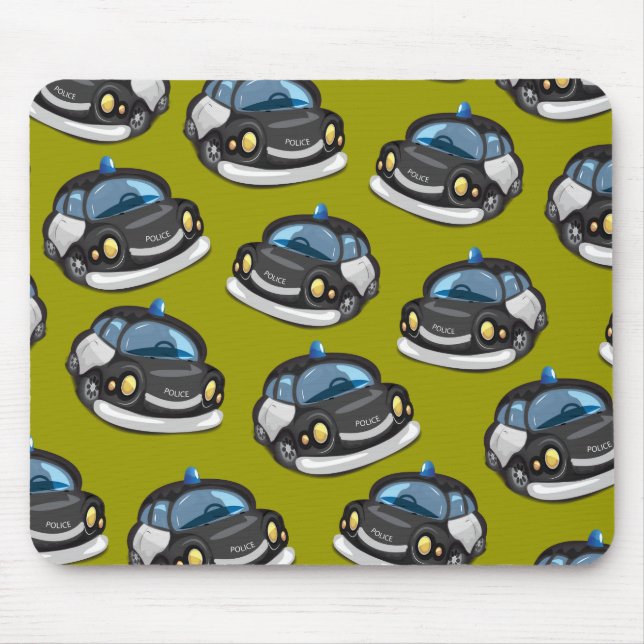Vintage Cop Car Mouse Pad (Front)